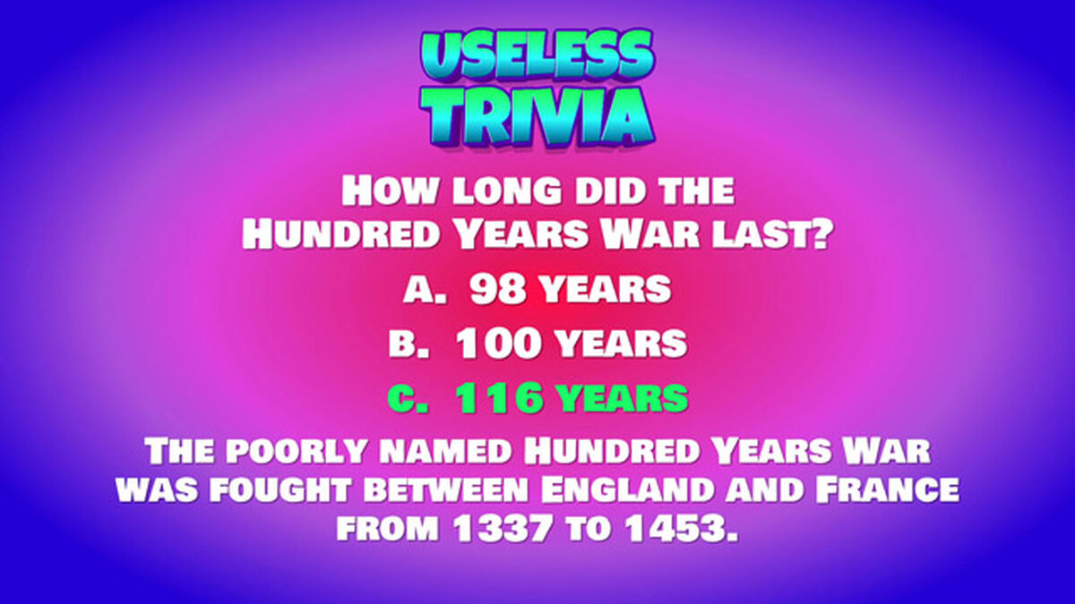 Useless Trivia Round Five image number null